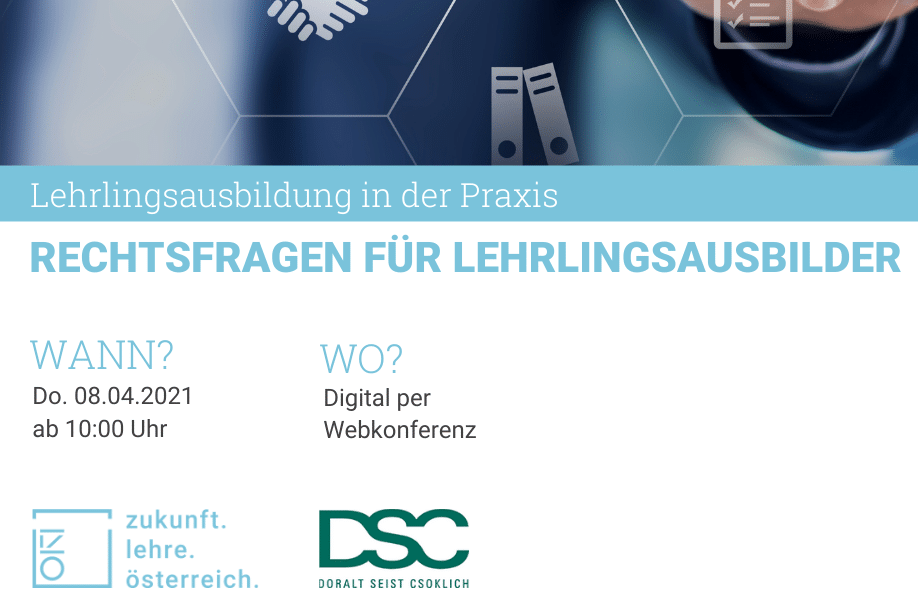 Review Webinar „Rechtsfragen für Lehrlingsausbilder“